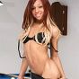 Beautiful TS Bella stripping by the pool table