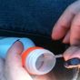 Transsexual Jasmine Jewels taking a piss in the car