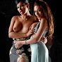 Transsexual sweethearts Vaniity and Mia Isabella posing